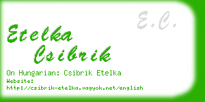 etelka csibrik business card